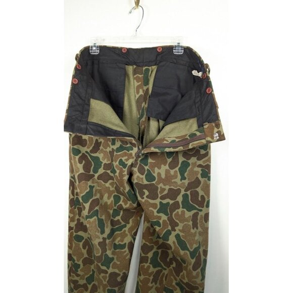 Woolrich Frog Camo Pants Size 36x25 Hemmed Wool Camouflage Hunting Made in USA - Picture 6 of 10